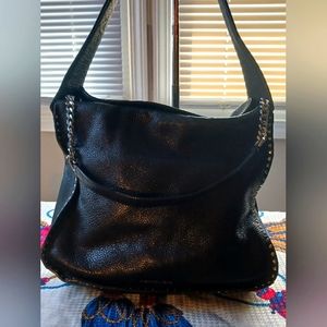 Michael Kors black studded shoulder bag